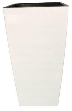 Doniczka 265x265x500mm Urbi Square Biała Z Wkładem
