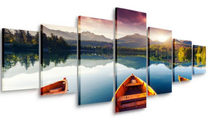 Obraz Do Salonu Góry Jezioro 210x100 Wielki