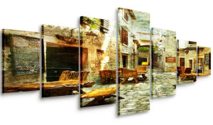 Obraz Do Salonu Uliczki 210x100 Wielki