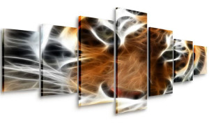 Obraz Do Salonu Tygrys 210x100 Wielki