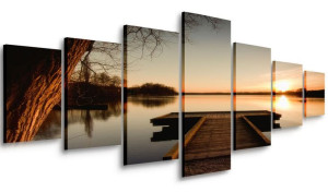Obraz Do Salonu Pomost Zachód 210x100 Wielki