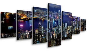 Obraz Do Salonu Hong Kong 210x100 Wielki