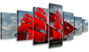 Obraz Do Salonu Statek 210x100 Wielki
