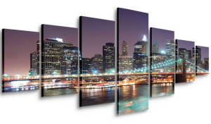 Obraz Do Salonu Most Miasto Ny 210x100 Wielki