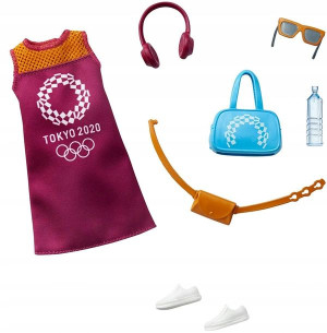 BARBIE UBRANKO SUKIENKA Tokyo 2020 zestaw GJGF33