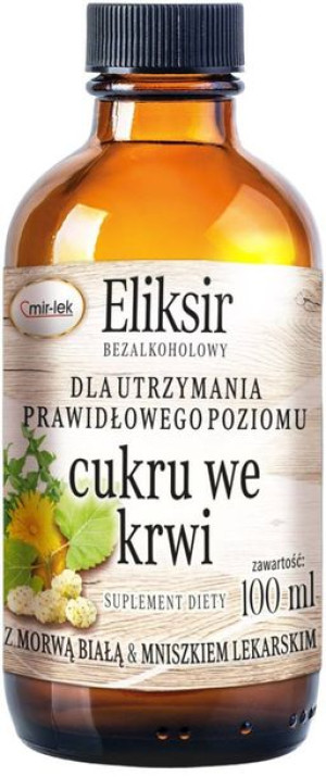 Eliksir dla utrzymania prawidłowego poziomu cukru we krwi - suplement diety