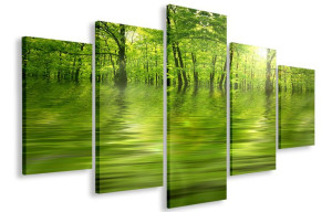 Obraz Obrazy Zielony Las 125x70 Płótno