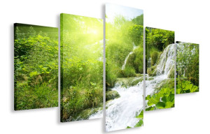 Obraz Obrazy Góry Potok 125x70 Płótno