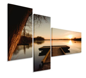 Obraz tryptyk 110x80 canvas KRAJOBRAZ WIDOK TST