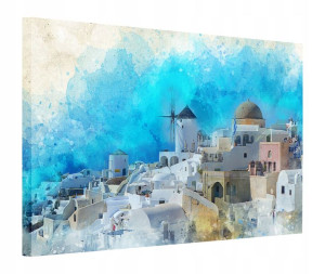 Obraz 130x90 Grecja Santorini
