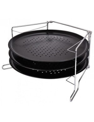 Komplet 3 Form Do Pizzy Ze Stelażem Kinghoff Kh-1480