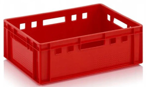 Plastikowy pojemnik 60x40x20 EURO 5 SZTUK CZERWONY
