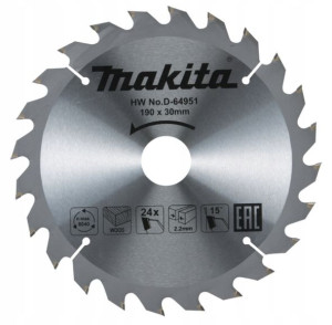 Tarcza widiowa do drewna 190x30 24 zęby MAKITA