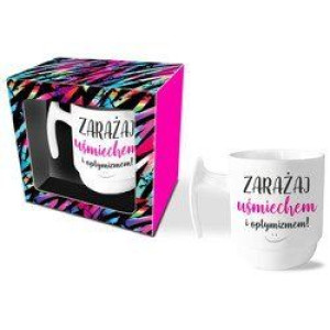 Kubek porcelanowy Joy 310 ml Zarażaj uśmiechem i optymizmem