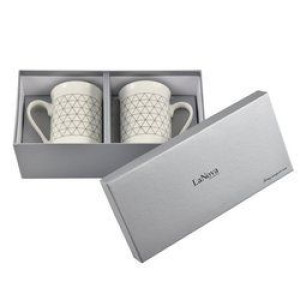  Zestaw 2 kubków 300 ml Galaxy round geometric silver LaNova