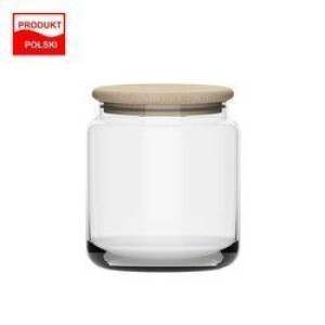 Pojemnik szklany z drewnianą pokrywką Kalle Eco 1080 ml