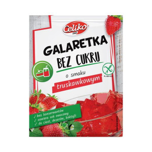 galaretka o smaku truskawkowym bez cukru 14g Celiko