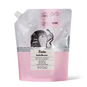 YOPE naturalny żel pod prysznic Róża i kadzidłowiec uzupełnienie 800ml