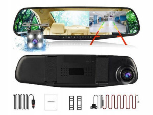 Rejestrator Jazdy Kamera Cofania W Lusterku Hd