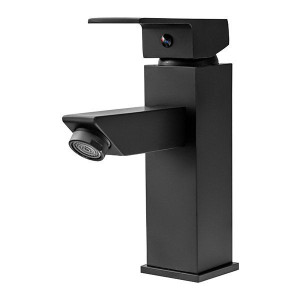 Bateria Umywalkowa Niska Cubo Perlator Czarna - Silla