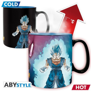 Duży kubek zmieniający kolor Dragon Ball Super - Vegito & Trunks (460 ml)