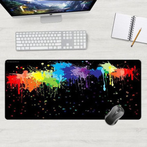 Gamingowa podkładka pod myszkę i klawiaturę  50x100cm - kolorowe plamy