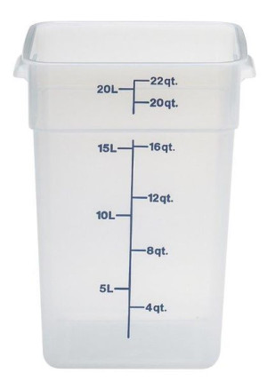 Cambro przezroczysty pojemnik polipropylenowy na żywność 20,8 l