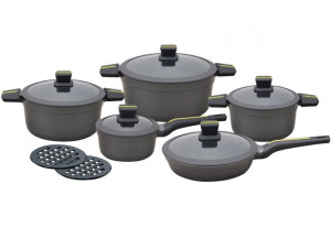 Zestaw Garnków Granitowych 12 Ele. Klausberg Dolce Grey Kb-7358