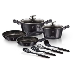 Zestaw Garnków Z Powł. Granitową 10 El. Berlinger Haus Carbon Pro Bh-6917