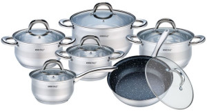 Garnki Kinghoff Silver Marble 12 Ele Kh-1098