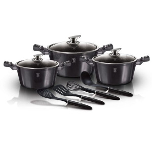 Zestaw Garnków Z Powł. Granitową 10 El. Berlinger Haus Carbon Pro Bh-6919