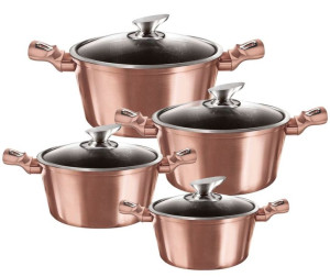 Garnki Z Powłoką Granitową 8 El. Zilner Rosegold Zl-8552