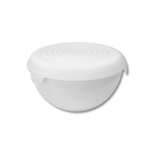 Miska + Pokrywka Na Sałatę Practic 19 Cm 1,5 L Biała