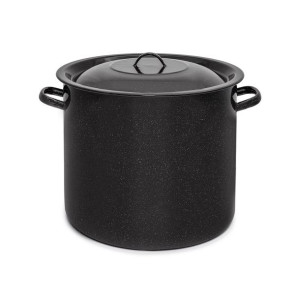 Garnek Emaliowany + Pokrywka Duży Wysoki 40 Cm 40 L