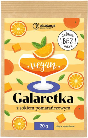 Galaretka wegańska Pomarańczowa Bez Cukru Vege 20 g - Krukam