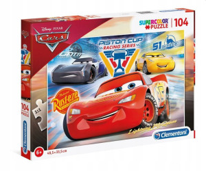 Duże puzzle dla dzieci 104 el Clementoni Cars AUTA