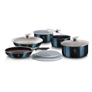 Komplet Garnków 12 El. Click & Cook Berlinger Haus Metallic Line Aquamarine