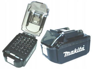 Bity Makita etui- bateria zestaw 31 szt + uchwyt