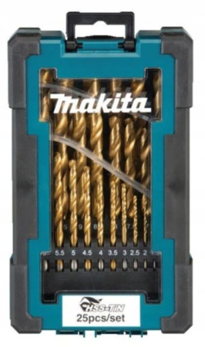 Zestaw wierteł TYTAN 1-13mm HSS-TIN 25szt Makita