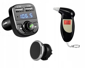 Transmiter Fm Bluetooth Alkomat Uchwyt Magnetyczny