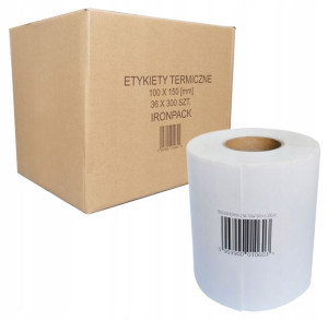 ETYKIETY TERMICZNE 100x150 300szt KARTON 36 rolek
