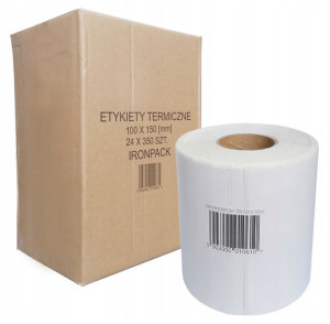 ETYKIETY TERMICZNE 100x150 350szt KARTON 24 rolki