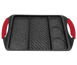 Płyta Grillowa 42Cm Granitowa Dzielona Kinghoff Kh-1420
