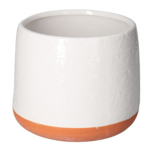 Doniczka Osłonka Ceramiczna 12,5 Cm Biała Ozdoba