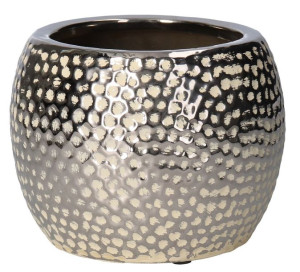 Doniczka Osłonka Ceramiczna Srebrna 12,5 Doniczki