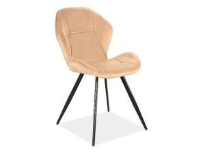 Krzesło Ginger Velvet Czarny Stelaż / Beż Bluvel 28