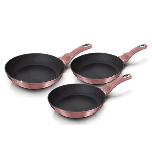 Zestaw 3 Patelni Granitowych 20/24/28Cm  Metallic Line I-Rose