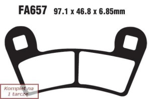 Klocki hamulcowe EBC FA657TT (kpl. na 1 tarcze)