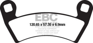 Klocki hamulcowe EBC FA656TT (kpl. na 1 tarcze)