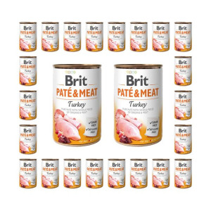 Pakiet Brit Pate & Meat Turkey Indyk Mokra Karma Dla Psa 24 x 400 g
